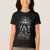 Christmas Mech Robot Tri-Blend Shirt (Voorkant)