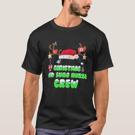 Christmas Med Surg Nurse Crew Xmas Nursing Matchin T-shirt (Voorkant)