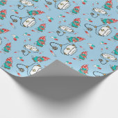Christmas Medical Gnome Pattern Cadeaupapier (Hoek)