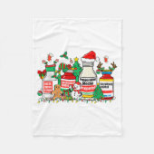 Christmas Medication Bottles Funny Nurse Humor Fleece Deken (Voorkant)