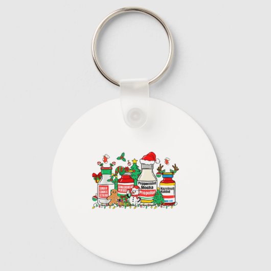 Christmas Medication Bottles Funny Nurse Humor  Sleutelhanger (Voorkant)
