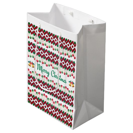 Christmas Medium Cadeauzakje (Voorkant Gekanteld)