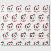 Christmas Meme Six Seven 67 6 7 Holiday Cadeaupapier (Vlak)