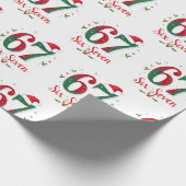 Christmas Meme Six Seven 67 6 7 Holiday Cadeaupapier (Hoek)