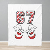 Christmas Meme Six Seven 67 6 7 Holiday Fleece Deken