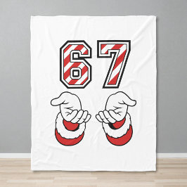 Christmas Meme Six Seven 67 6 7 Holiday Fleece Deken