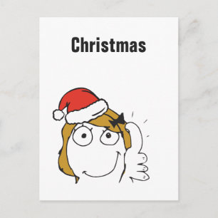 Christmas Memes Blonde Troll Aangepaste tekst BEWE Feestdagenkaart