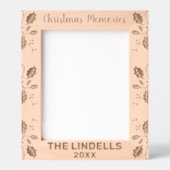 Christmas Memories Holly verlaat aangepaste naam Gegraveerde Lijstjes (Voorkant)