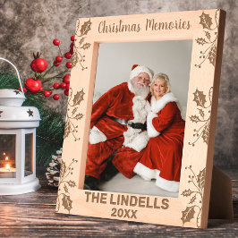 Christmas Memories Holly verlaat aangepaste naam Gegraveerde Lijstjes