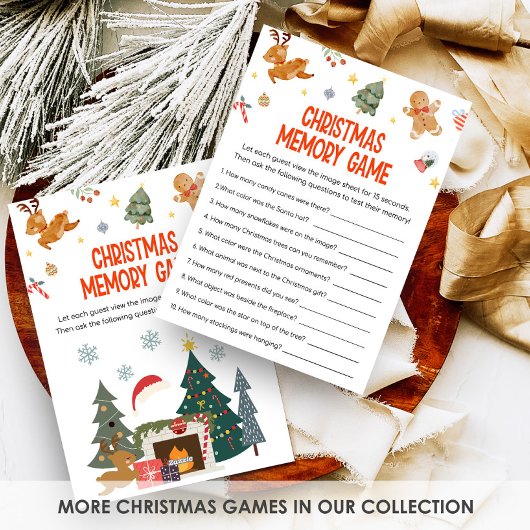 Christmas Memory Game  Feestdagenkaart