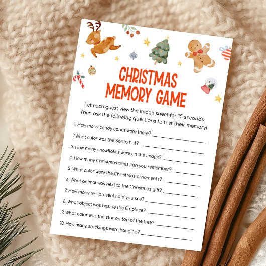 Christmas Memory Game  Feestdagenkaart