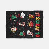 Christmas Mental Health Awareness Men Women It's O Fleece Deken (Voorkant (Horizontaal))