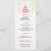 Christmas Menu Invitation, Christmas Dinner Kaart (Voorkant)