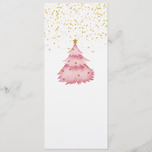 Christmas Menu Invitation, Christmas Dinner Kaart (Achterkant)