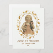 Christmas Meow  Holiday Kaart (Voorkant / Achterkant)