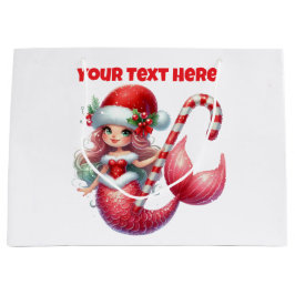 Christmas Mermaid Gift Bag Groot Cadeauzakje