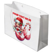 Christmas Mermaid Gift Bag Groot Cadeauzakje (Achterkant Gekanteld)