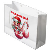 Christmas Mermaid Gift Bag Groot Cadeauzakje (Voorkant Gekanteld)