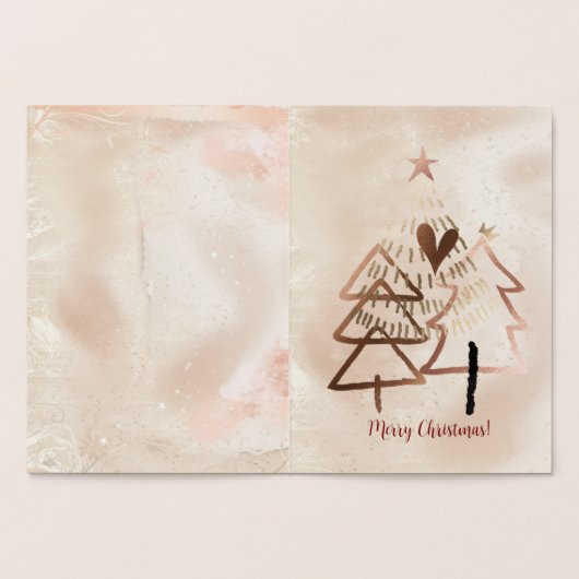 Christmas Merry and Bright Treeis Folie Kaarten (Binnen)