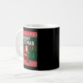 Christmas Merry Blitzmas Santa Football Ugly Sweat Koffiemok (Voorkant links)