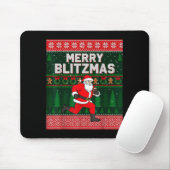 Christmas Merry Blitzmas Santa Football Ugly Sweat Muismat (Met muis)