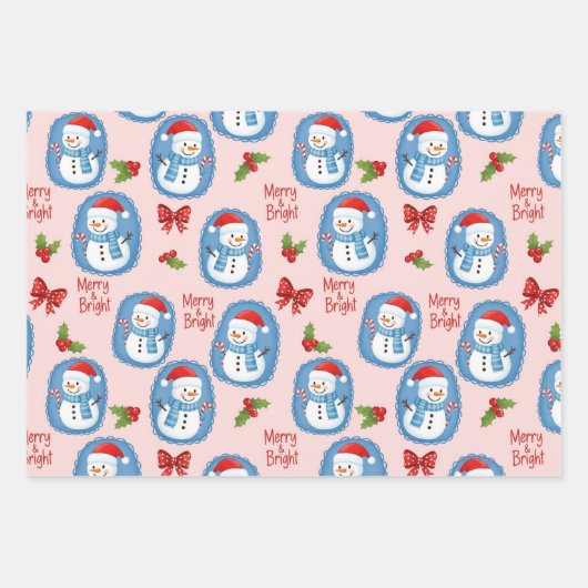 Christmas Merry & Bright Inpakpapier Vel (Voorkant)
