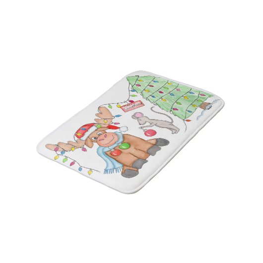 Christmas - Merry Christ-Moose! Badmat (Gekanteld)