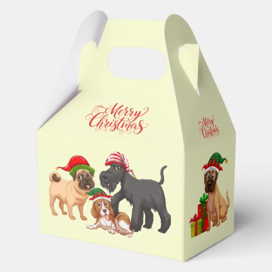Christmas Merry Christmas Dogs Favor Gift Bedankdoosjes (Voorkant)