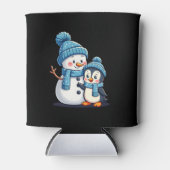 Christmas Merry Christmas For Gift Penguin Snowman Blikjeskoeler (Voorkant)