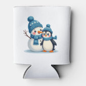 Christmas Merry Christmas For Gift Penguin Snowman Blikjeskoeler (Voorkant)