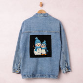 Christmas Merry Christmas For Gift Penguin Snowman Denim Jacket (Hangar)