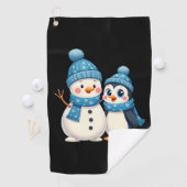 Christmas Merry Christmas For Gift Penguin Snowman Golfhanddoek (Insitu)