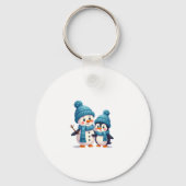 Christmas Merry Christmas For Gift Penguin Snowman Sleutelhanger (Voorkant)