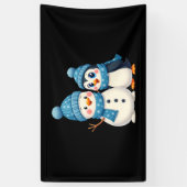 Christmas Merry Christmas For Gift Penguin Snowman Spandoek (Verticaal)