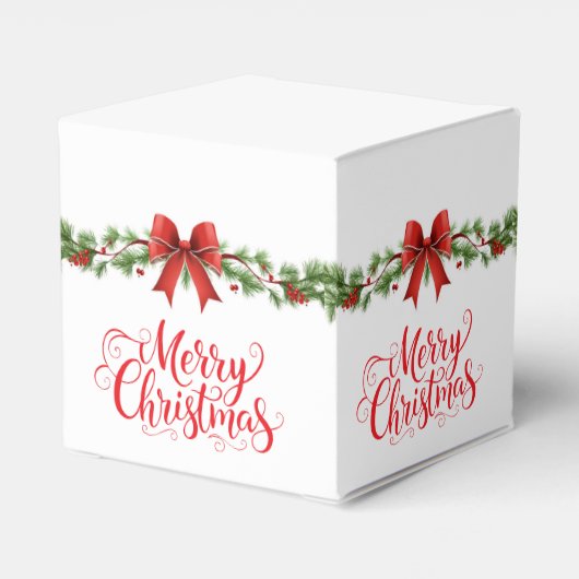Christmas Merry Christmas Garland Favor Gift Box Bedankdoosjes (Achterkant)