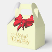 Christmas Merry Christmas Red Bow Gift  Bedankdoosjes (Voorkant)