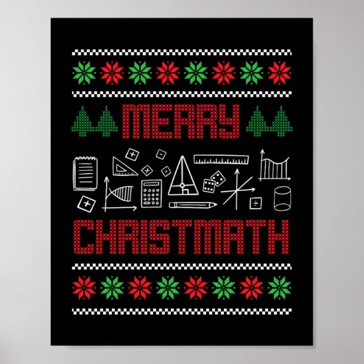 Christmas Merry Christmath Nerd Geeks Teacher Gift Poster (Voorkant)