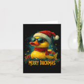 Christmas Merry Duckmas Funny Quackmas Pajama Duck Kaart (Voorkant)