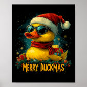 Christmas Merry Duckmas Funny Quackmas Pajama Duck Poster (Voorkant)