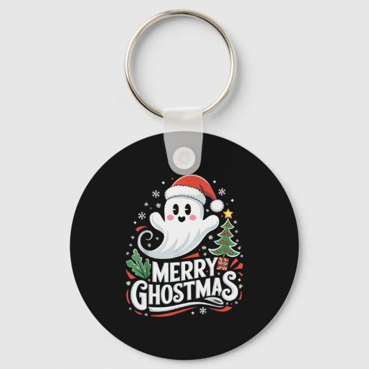 Christmas Merry Ghostmas Santa Srit Xmas Pajamas S Sleutelhanger (Voorkant)