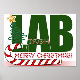 CHRISTMAS MERRY LABORATORY - LAB TECH POSTER
