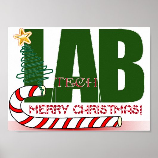 CHRISTMAS MERRY LABORATORY - LAB TECH POSTER (Voorkant)