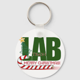 CHRISTMAS MERRY LABORATORY - LAB TECH SLEUTELHANGER