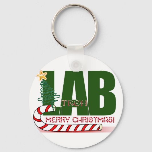 CHRISTMAS MERRY LABORATORY - LAB TECH SLEUTELHANGER (Voorkant)