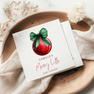 Christmas Merry Little Baby shower Papier servet