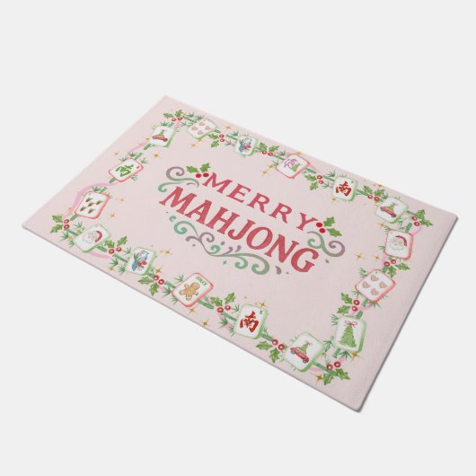 Christmas Merry Mahjong Deurmat (Schuin)