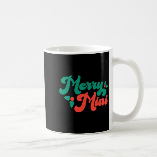 Christmas Merry Mini Cute Modern Tygraphy Script B Koffiemok (Rechts)
