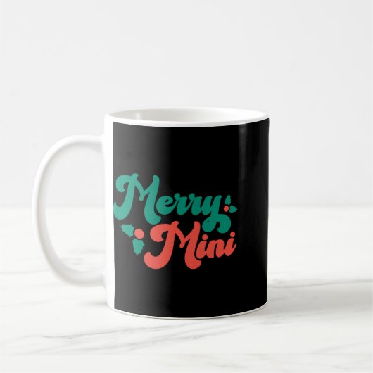 Christmas Merry Mini Cute Modern Tygraphy Script B Koffiemok (Links)