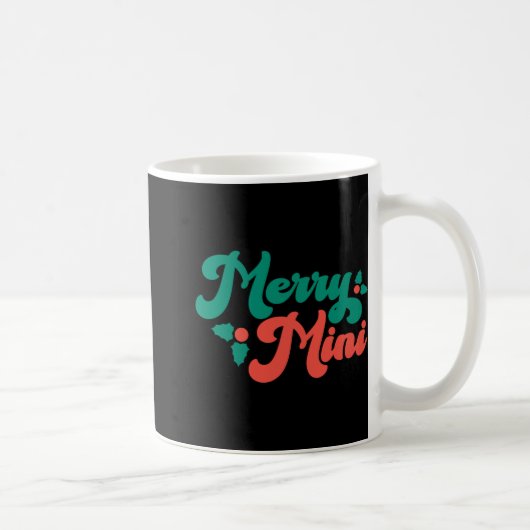 Christmas Merry Mini Cute Modern Tygraphy Script B Koffiemok (Rechts)