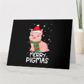 Christmas Merry Pigmas Funny Xmas Pajama Gifts For Kaart (Voorkant)